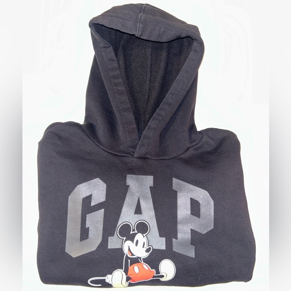 GAP Youth Small (8) Disney Black Hoodie with Mickey Mouse